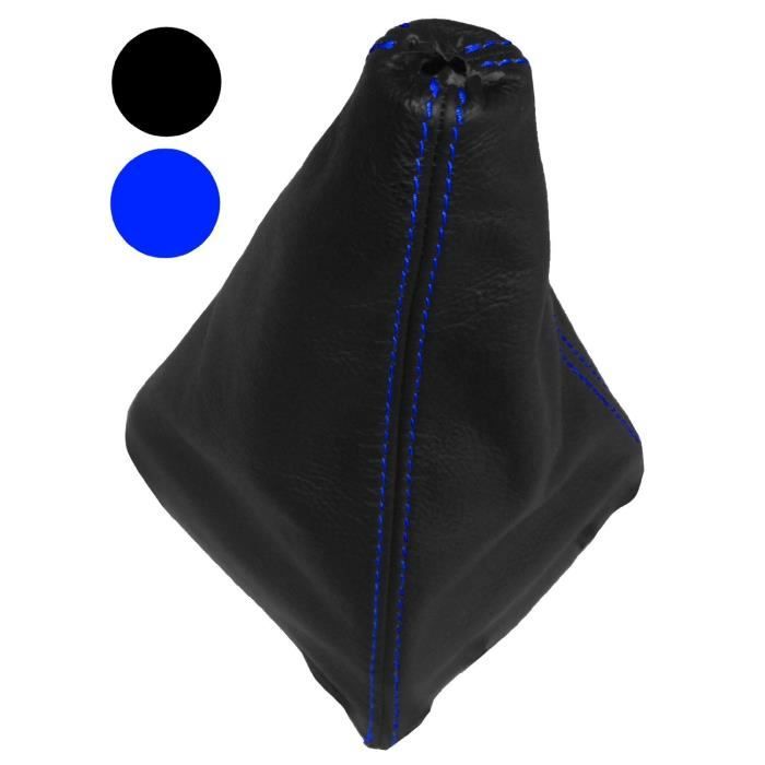 Soufflet De Levier De Vitesse Simili Cuir Noir Bordure Rouge - Pour Boîte Manuelle