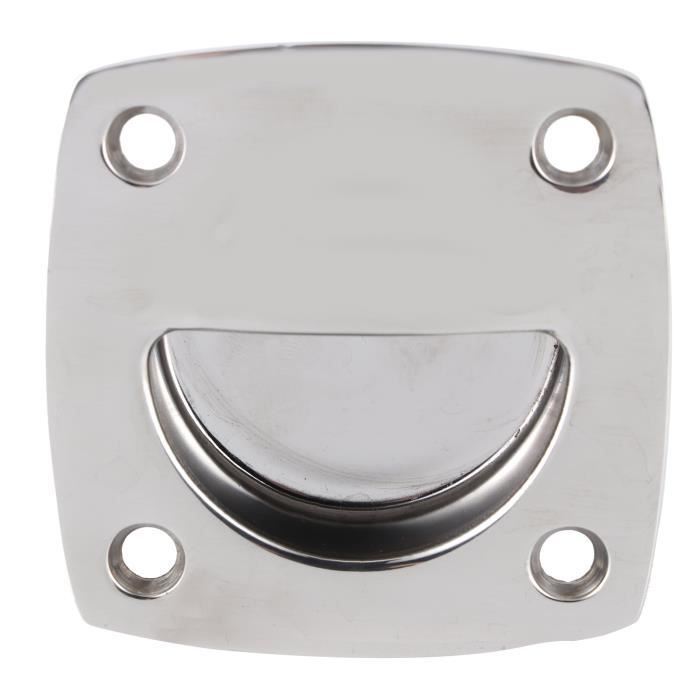 Poignée Encastrée En Acier Inoxydable 316 Pour Trappe De Bateau - Finition Poli Miroir (50x50mm) - 4