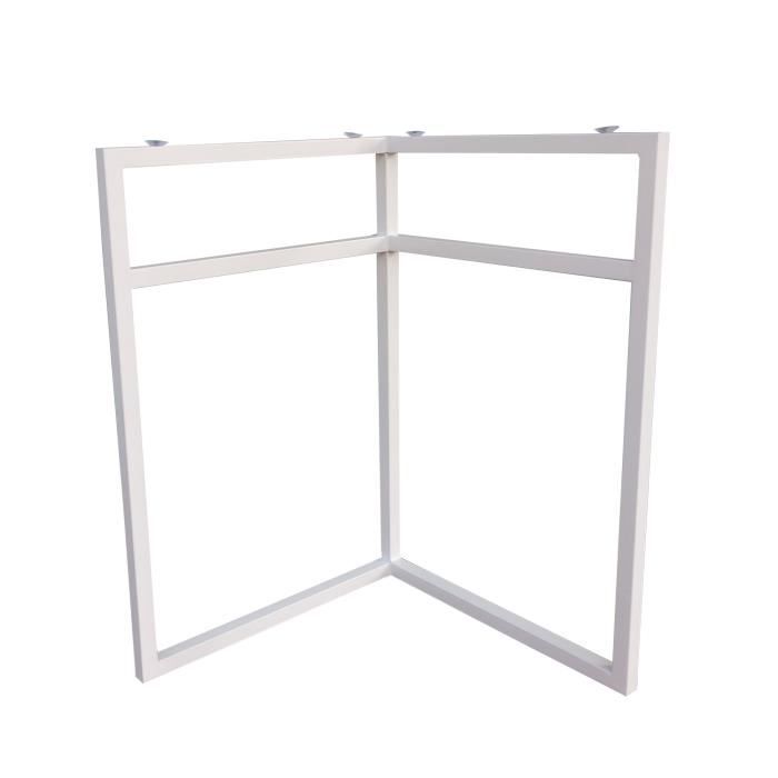 alesia treteau universel en metal blanc pour plateau de bureau blanc cdiscount maison