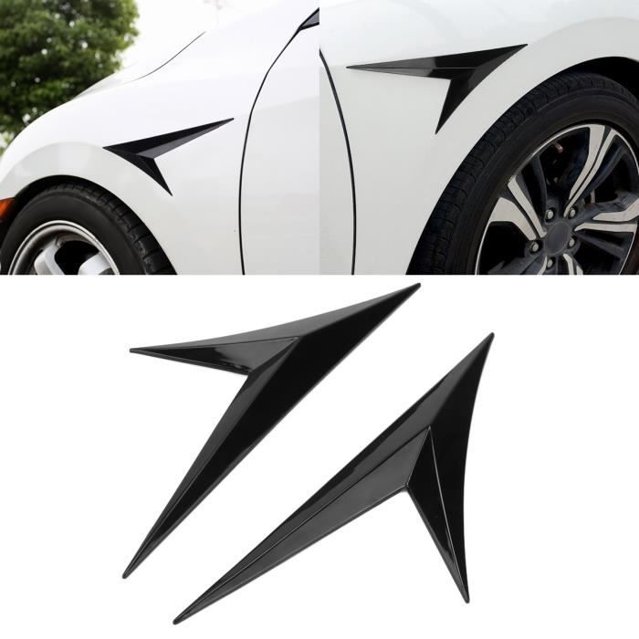 Lot De 2 Badges Autocollants Métal 3D Pour Garde-boue Voiture - Dimensions 7.8x0.9 Cm - 7