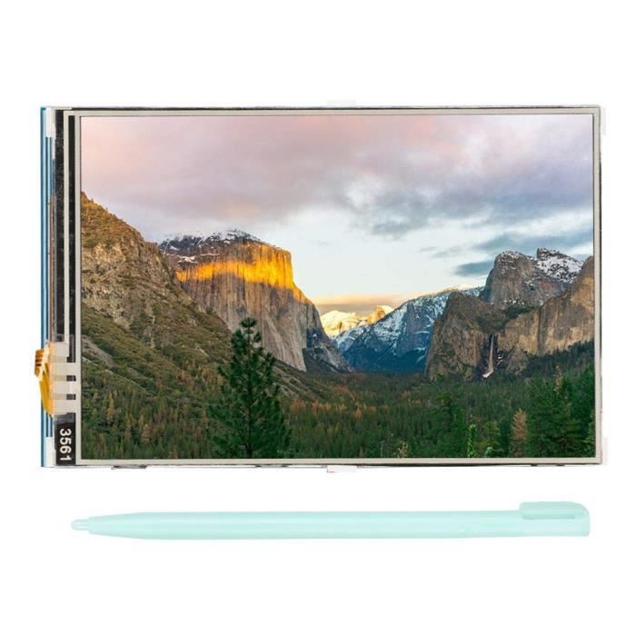 Écran Tactile LCD 3,5" ZiStarlilife Pour Raspberry Pi 3/4/5 - 480x320, 60 Fps, Avec Boîtier Métal Et Ventilateur