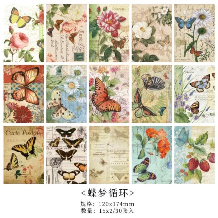 120 Feuilles Papier Scrapbooking Vintage 12x17,4 Cm - Décorations Artisanales Pour Journal, Album & Carnet