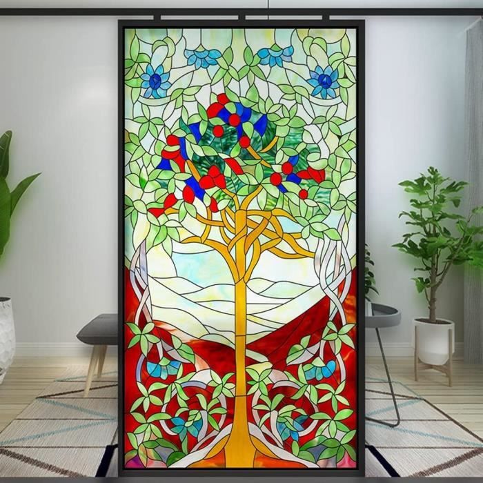 Autocollants Statiques Pour Windows,Verre Avec Des Peintures Lumineuses