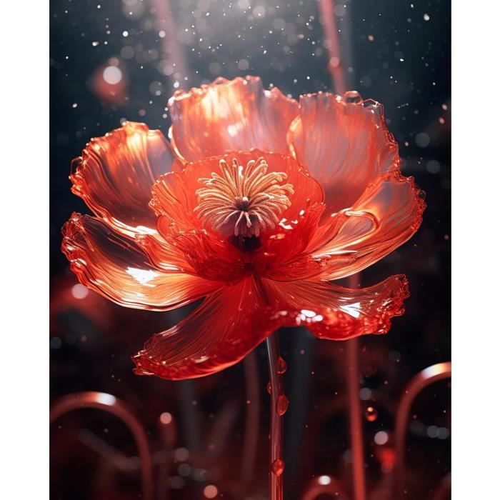 SULISO Peinture par Numéro Fleur Adulte avec Pinceaux et Acryliques Bricolage Peintures Kits pour Adultes Enfants Seniors Débutant,Sans Cadre 30x40cm Le café l'après-midi