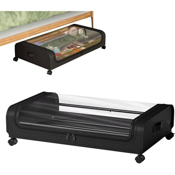 Lot De 4 Boîtes De Rangement Sous Le Lit Avec Roulettes, Séparateurs Et