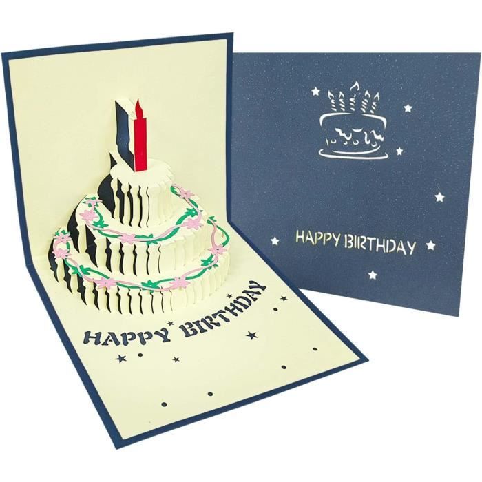joyoldelf 40e carte d'anniversaire, Pop Up cartes de vœux, 3D Pop Up