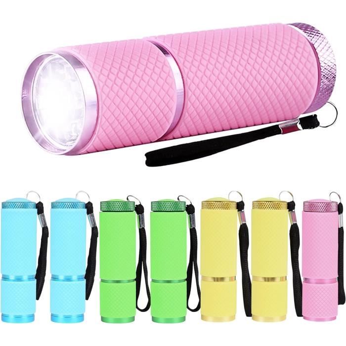 Lampe de Poche LED - Mini - 8 Pièces - Lanyard - Aluminium - Camping Randonnée