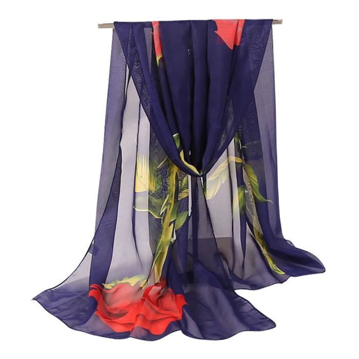 Foulards en mousseline de soie Love Romance Rose Foulard imprimé