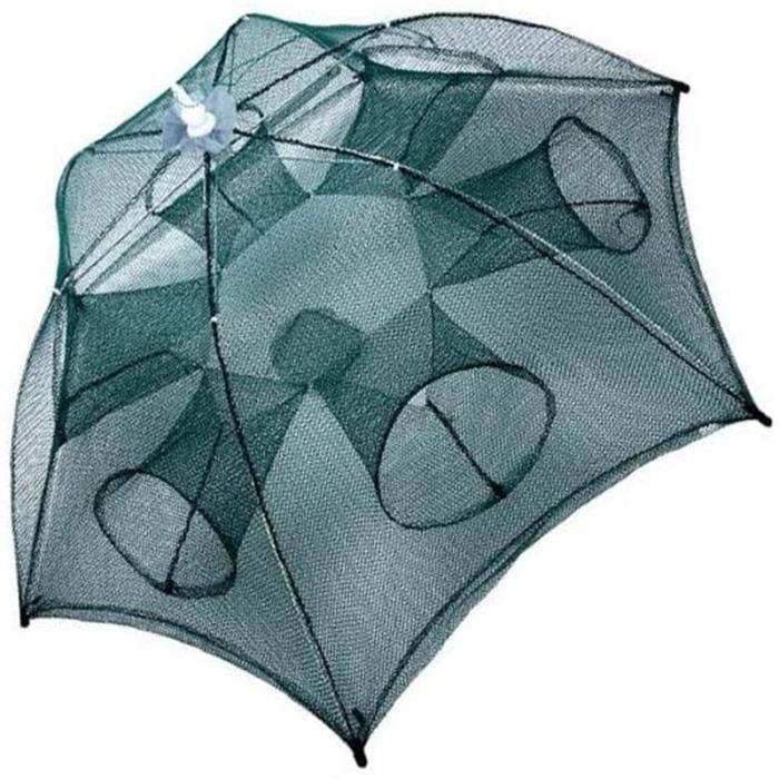 Nasse à Poissons Pliable 55x25x25 Cm – Casier Écrevisses, Crabes, Homards Avec Fermeture Éclair, Filet De Pêche Portable Et Robuste