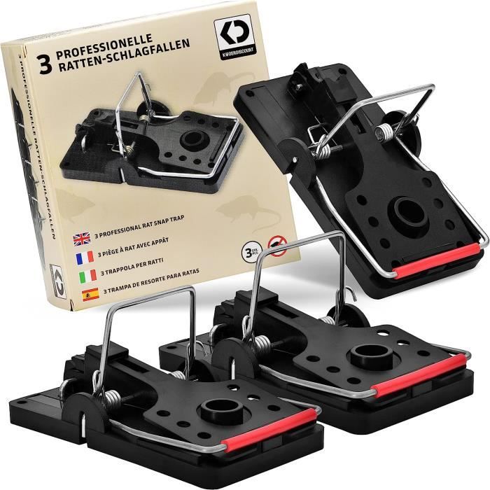 Lot De 4 Pièges à Rats/souris Réutilisables - Mécanisme à Ressort Rapide - Pour Intérieur Et Extérieur - Sans Poison
