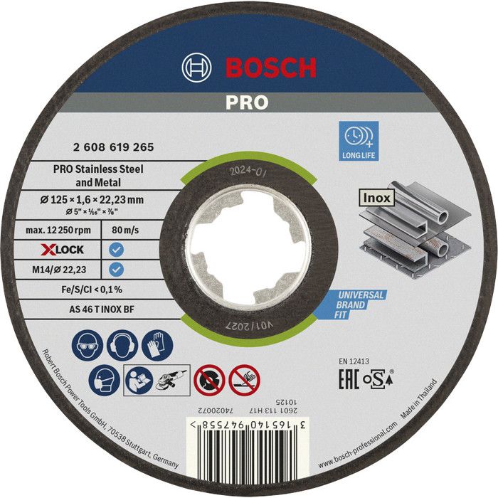 Bosch Disques à tronçonner XLOCK Inox - vue 2