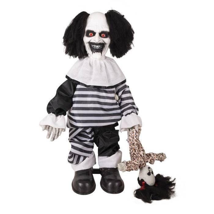 Automate Clown Animatronique P'tit Clown - 45 Cm, Sonore Et Lumineux | Décoration Halloween Effrayante, Piles Non Incluses - 2