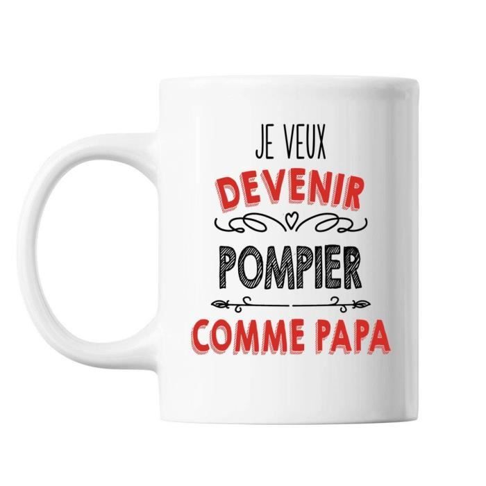 Mug Je Veux Devenir Pompier Comme Papa Tasse Cadeau Personnalise Cdiscount Puericulture Eveil Bebe
