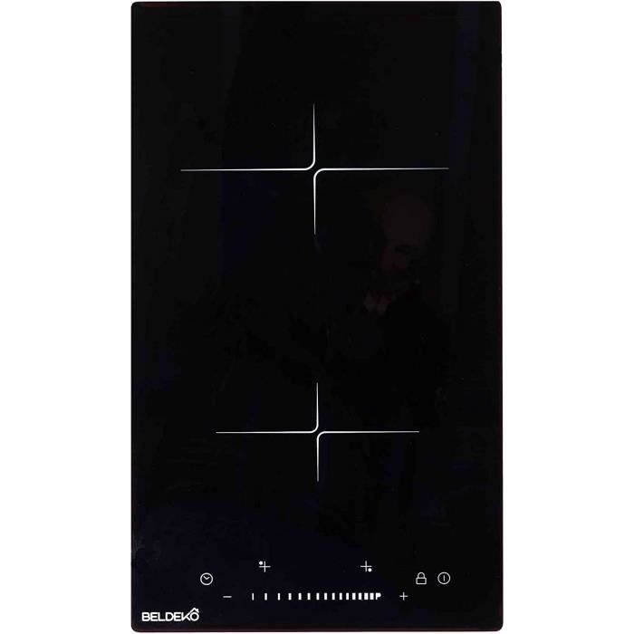 Plaque Induction 2 Feux Encastrable avec Slide Control 3800W 9 Niveaux de Puissance Fiable