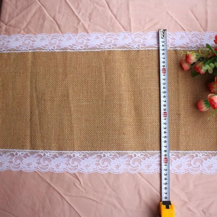 Lot De 2 Rouleaux Chemin De Table En Toile De Jute Naturelle 20 Cm X 10 M - Décoration Rustique Mariage Et Fête De Jardin Beige