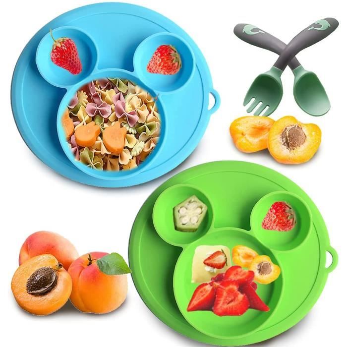 Assiette Bebe Silicone 2pcs Assiette Ventouse Portable Vaisselle Silicone Bebe Assiette Antiderapante Bebe Durable Assiettes A Co Cdiscount Puericulture Eveil Bebe
