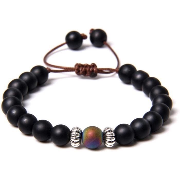 Bracelet,10--Bracelet Boho en pierre naturelle pour femmes, améthyste Turquoise, Agate indienne