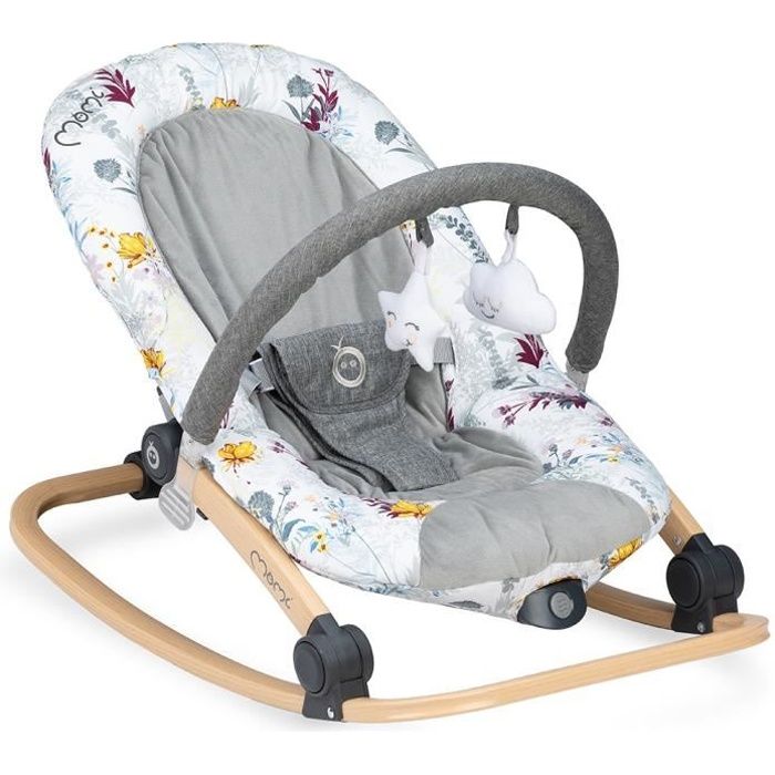Momi Balancelle Bebe Lumiwood Transat Bebe Multifonctionnel Pliable Leger Fleurs Cdiscount Puericulture Eveil Bebe