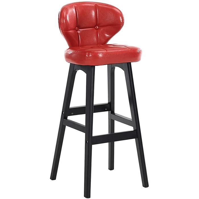 De Bar En Bois Massif Moderne Avec Tache Eponge Dossier Chaise Noire Chaise Bebe Chaise Haute Cafetiere Construisant Barstool 475 Cdiscount Maison