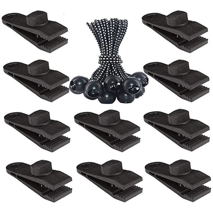 HengLiSam Lot De 20 Clips Pour Bâche - Pinces Robustes Pour Camping, Voiture, Bateau