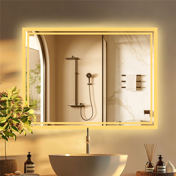 Miroir Salle De Bain LED Moderne Avec Bluetooth – Mural, Éclairage Intelligent, Design Toronto