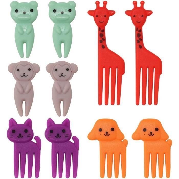Fourchette - Mini Cure Dents Dessin Animé 50 Pièces Animaux Nourriture