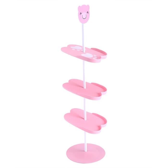 meuble à chaussures,1pc nouveau enfants dessin animé animal motif étagère à chaussures support de stockage - type pink bear