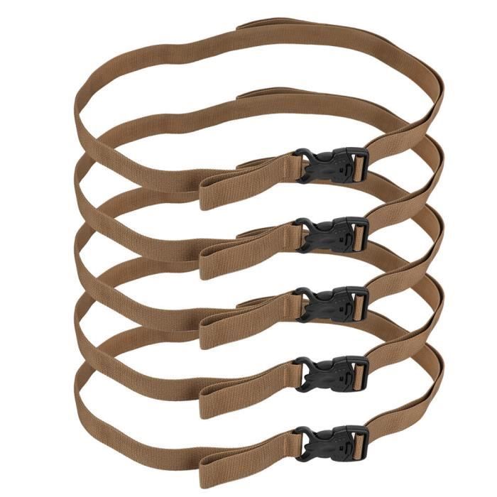 5 pièces cargaisons sangle boucle attache ceinture sangle de bagage pour sac à dos en plein air