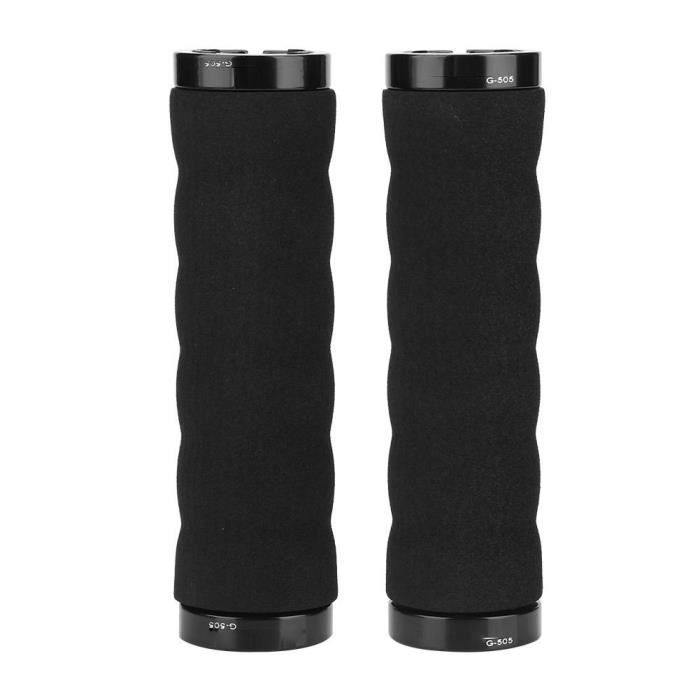 Fdit housse de guidon GUB Antidérapant Confortable Éponge Guidon Poignées de Verrouillage VTT Barre de Vélo de Route (Noir)