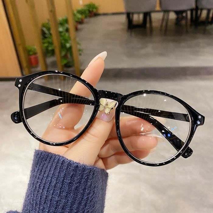 Couleur Noir fréquence -600 Lunettes Anti-lumière bleue pour femmes, verres  d'ordinateur, Style coréen, grand - Cdiscount Bijouterie