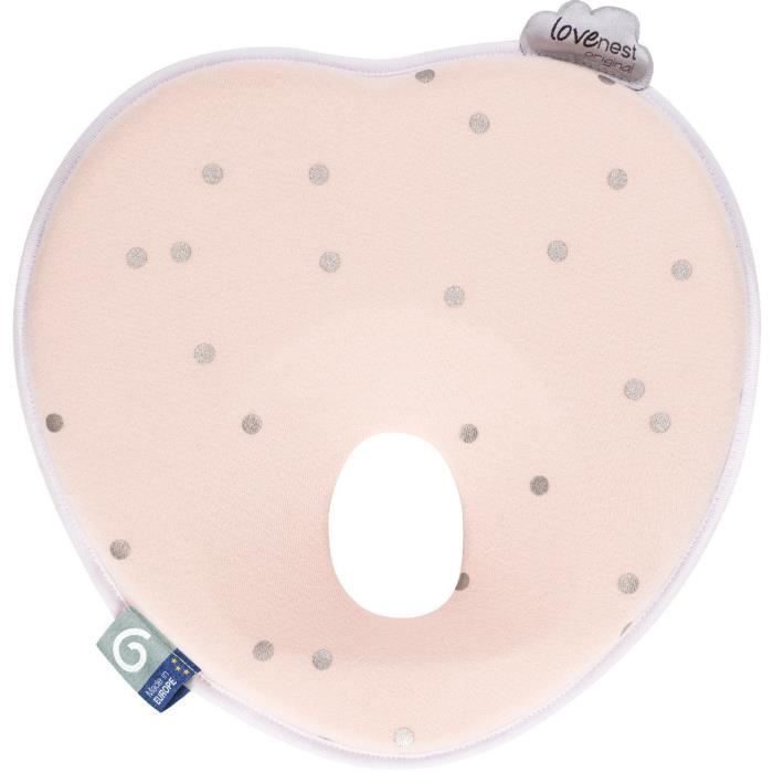 Babymoov Babymoov Lovenest Original Pink Support de Tête Morphologique En Coton bio,... 
