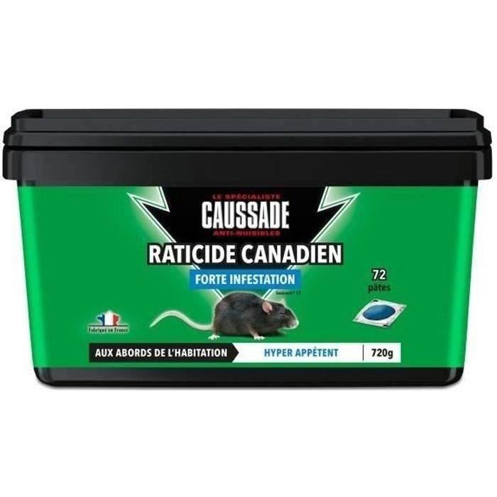 Caussade Carpt7 Raticide Canadien Pat Appat Fortes Infestations 72 Pates En Sachets Pre Doses De 10g Lieux Secs Et Humides Cdiscount Au Quotidien