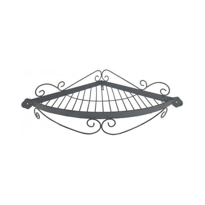 Etagère dangle - CHEMIN DE CAMPAGNE - Fer forgé - Gris - L.51 x l.34 cm - Meuble de cuisine