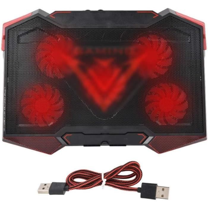 Mipcase - Lot De 2 Tapis Refroidisseurs Pliables Pour Ordinateur Portable | 2 Ventilateurs Silencieux, USB, Antidérapant | Idéal Gaming, Voyage, Bureau