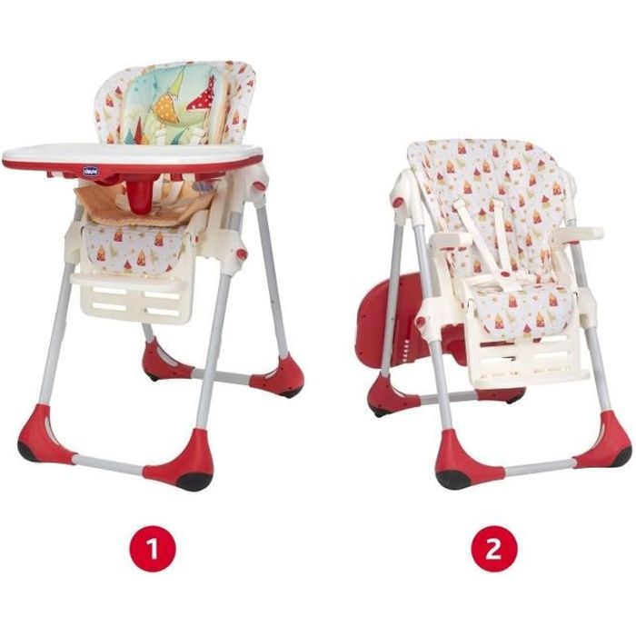 Chaise Haute Chicco Polly 2 En 1 Rose