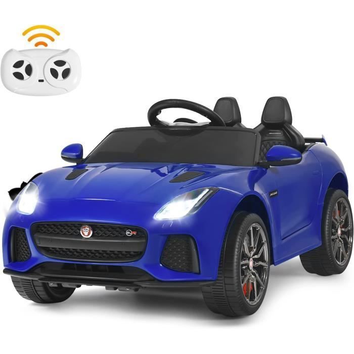 Voiture &eacute;lectrique pour enfants - COSTWAY - Jaguar 12V/4,5 - T&eacute;l&eacute;commande 2.4G - MP3, USB, TF - Bleu 
