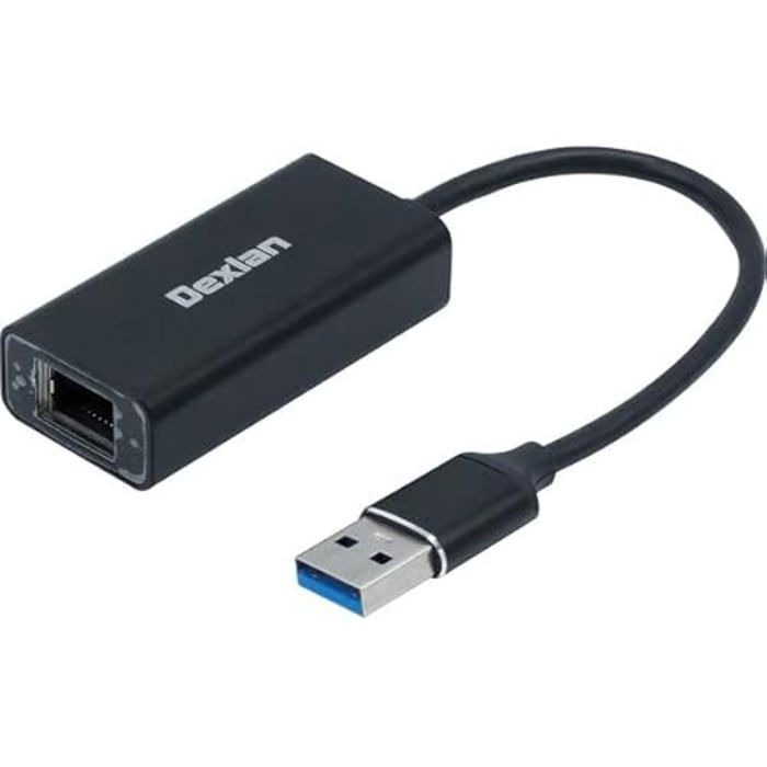 DEXLAN Adaptateur USB 3.0 aluminium vers résau GIGABIT