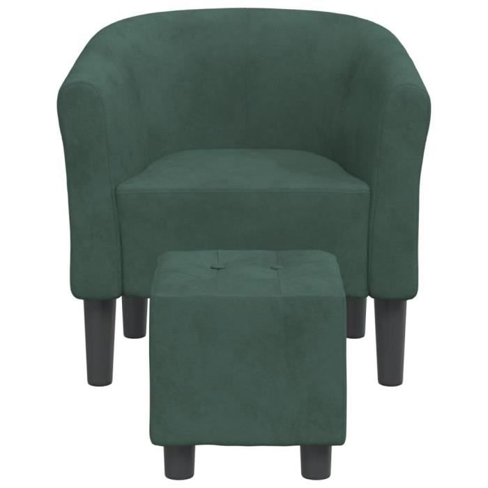 drfeify fauteuil cabriolet avec repose-pied vert foncé velours 85816 ab356452