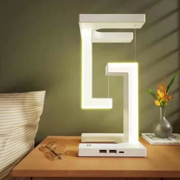 Lampe bureau et chargeur sans fil en bambou - 10W - NEAT LIGHT