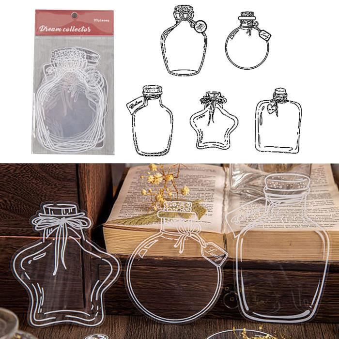 Marque-pages De Fleurs Séchées Transparentes - EJ.LIFE - 20Pcs - Blanc