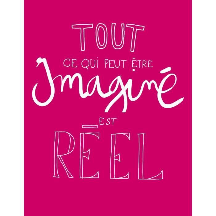 Poster Affiche Imagination Reel Francais Citation Inspirante Motivation 31cm X 40cm Cdiscount Maison