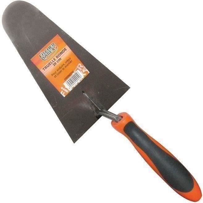 Fischer Darex Truelle ronde - 20 cm - Acier - Pour enduire crépir et lisser le mortier - vue 1
