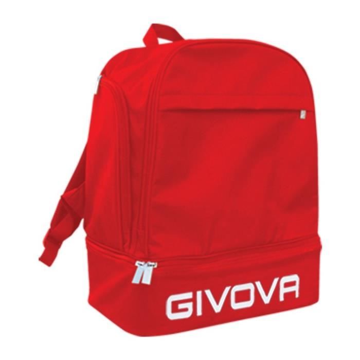 Sac à Dos - Givova - Sport Rouge - Pour Homme - Idéal pour le Football - Zapatillero Indépendant