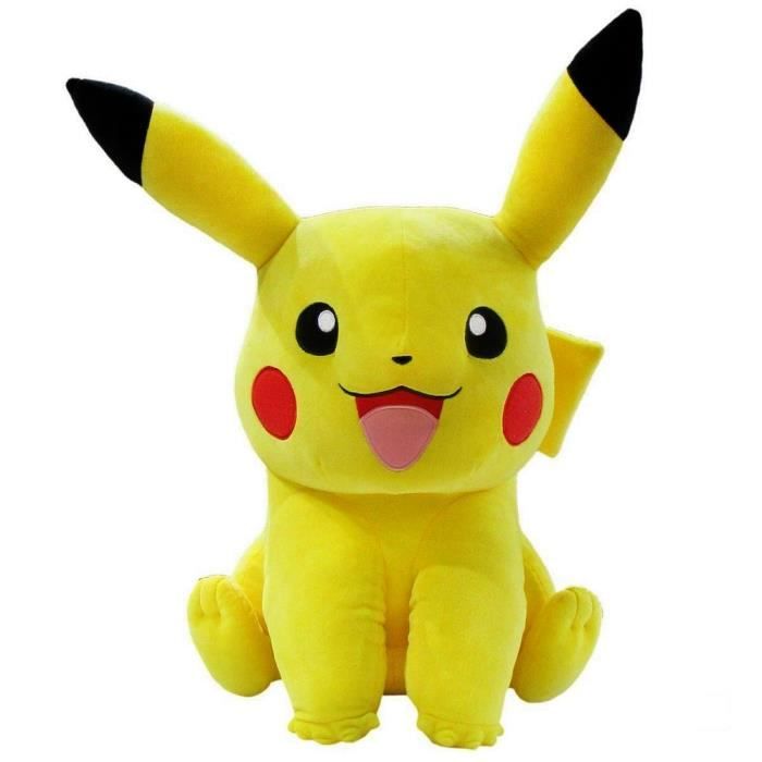 Geante Peluche Pikachu 60 cm Pokemon XXL GUIZMAX - Cdiscount Jeux - Jouets