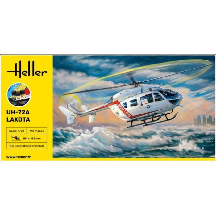 Maquette Hélicoptère Heller SA 365 Dauphin – 1/48 – Ref 80483 – Neuf