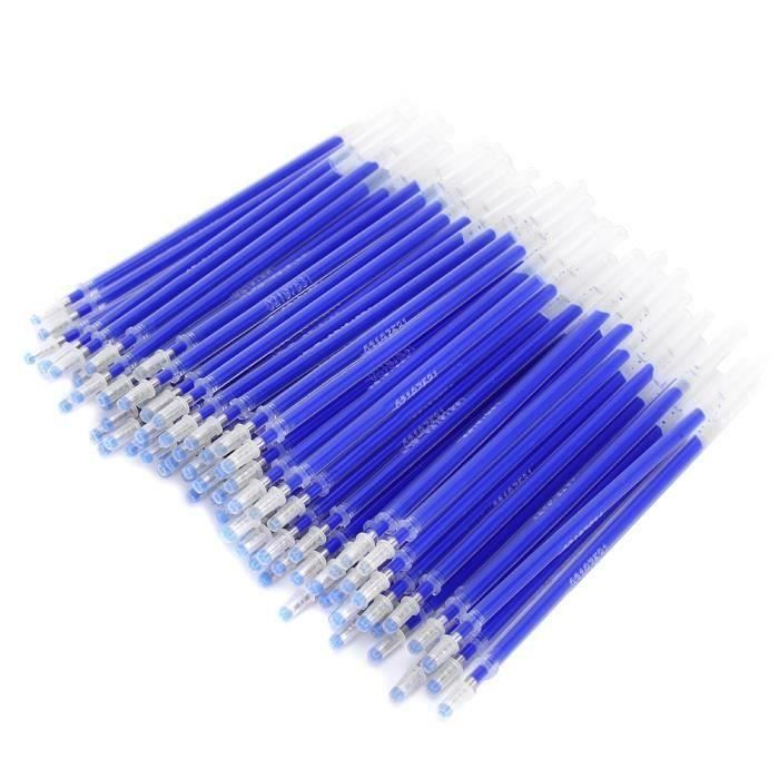 100 Recharges De Stylo Effaçable à La Chaleur - Pointe En Acier, Disparaît Vers 50°C, Réapparaît à -8°C | Pour Marquage Textile, Cuir - 2