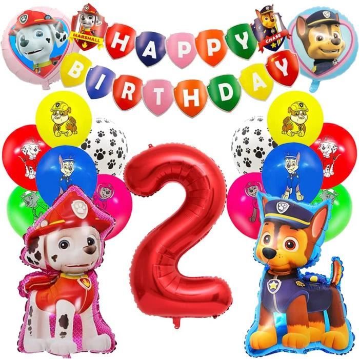Panneau - Deco Anniversaire Pat Patrouille Ansballon, kit anniversaire