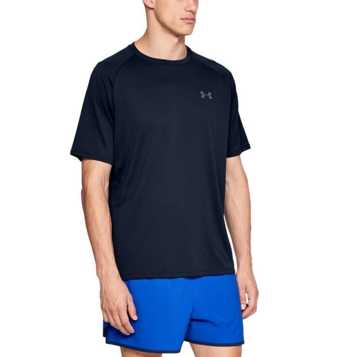 Tee-shirt Homme - UNDER ARMOUR - TECH 2.0 - Bleu - Running - Coupe ample et matière UA Tech™