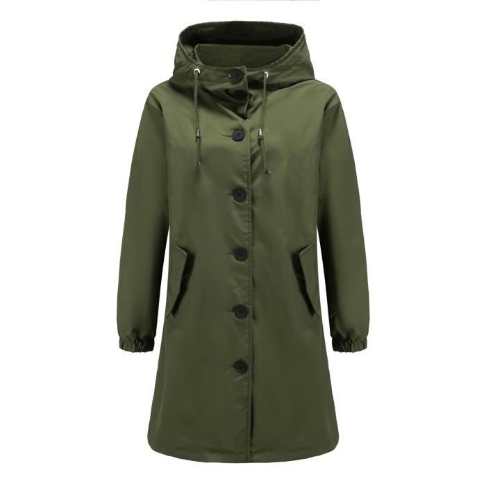 Trench-Coat Pour Femme Veste Coupe-Vent à Boutonnage Simple Manteau D' Extérieur à Revers Classique Pour La Randonnée Et Les Déplacements Couleur Unie Parka Grande Taille Pas Cher Cadeau Noel