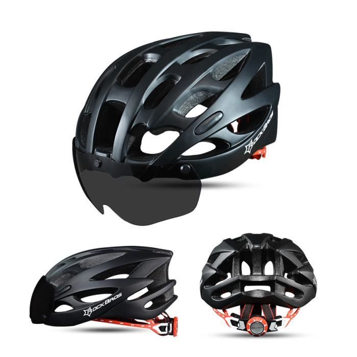 Casque De Velo Unisexe De Reglable Avec Visiere De Protection Magnetique Amovible 57 62cm Noir Prix Pas Cher Cdiscount
